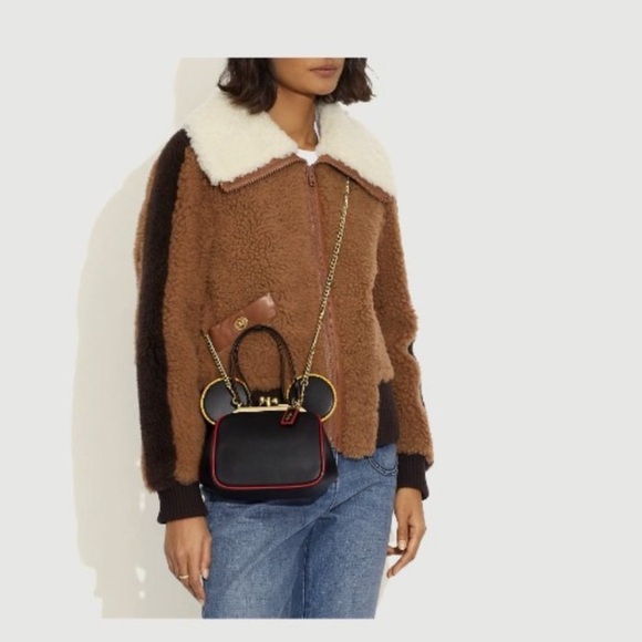 COACH Disney Mickey Mouse x Keith Haring Kisslock Satchel Black - Picture 11 of 11